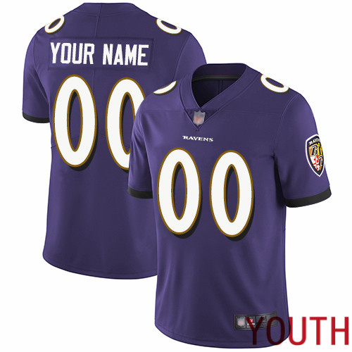 Limited Purple Youth Home Jersey NFL Customized Football Baltimore Ravens Vapor Untouchable->customized nfl jersey->Custom Jersey
